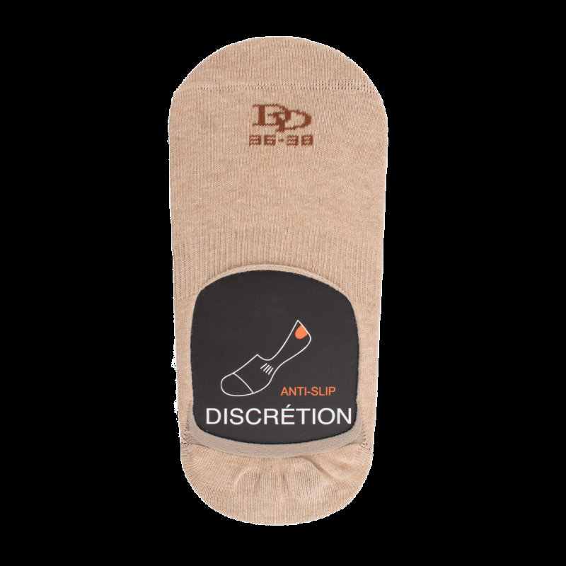 doré doré Chaussettes femme invisibles en coton égyptien - Beige Sable