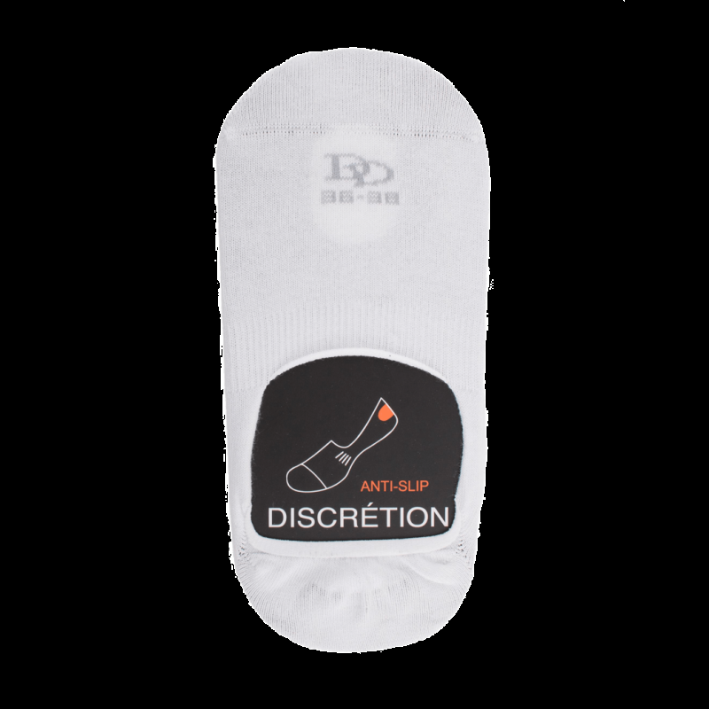 doré doré Chaussettes femme invisibles en coton égyptien - Blanc