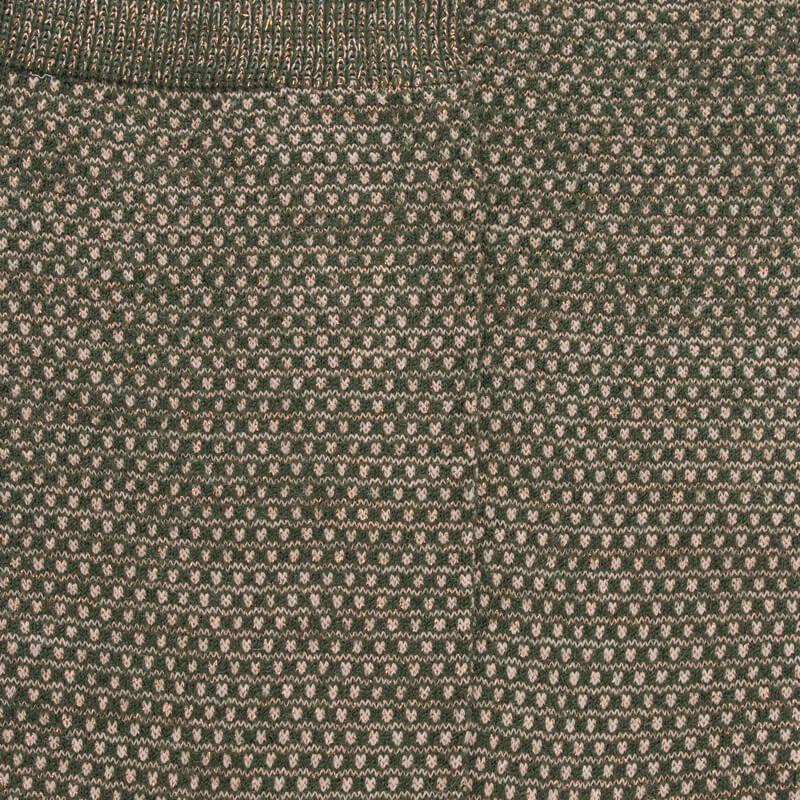 Doré Doré Chaussettes Femme Laine Avec Micro Pois Effet Brillant - Vert Cyprès