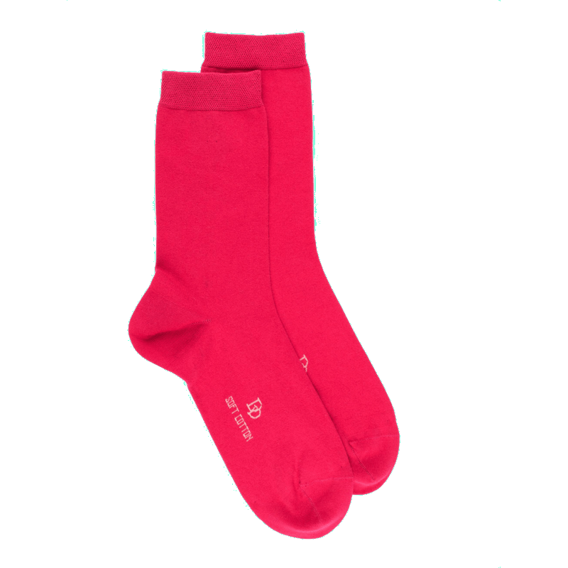 Doré Doré Chaussettes Femme Soft Coton à Bord Souple - Cerise