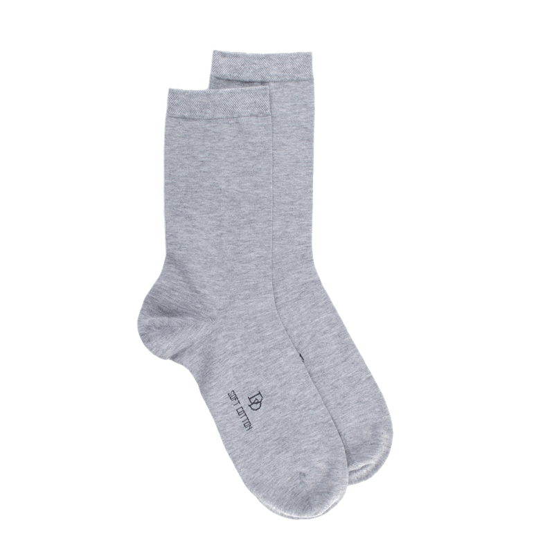doré doré Chaussettes femme Soft Coton à bord souple - Gris Rocheux