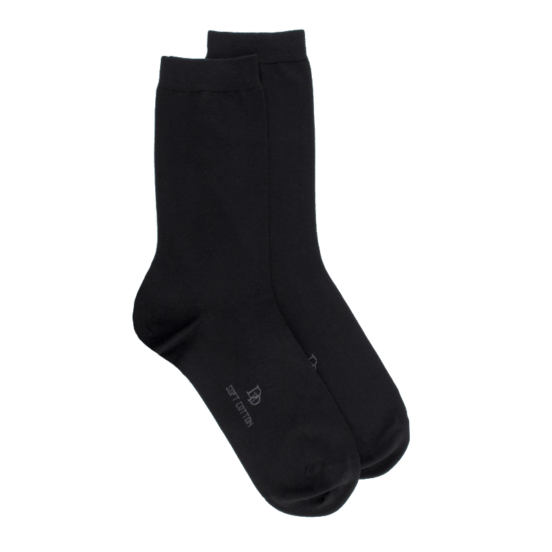 doré doré Chaussettes femme Soft Coton à bord souple - Noir