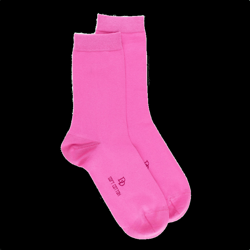 doré doré Chaussettes femme Soft Coton à bord souple - Rose