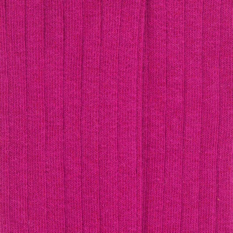 Doré Doré Chaussettes Hautes Côtelées En Coton Doux Pour Enfants - Rose Flamboyant