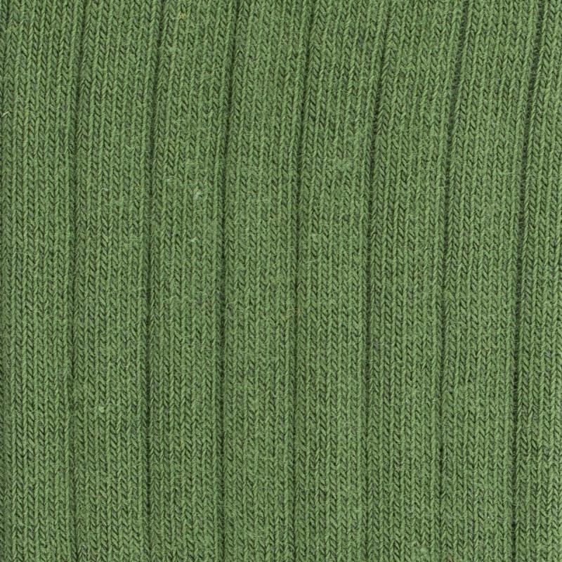 Doré Doré Chaussettes Hautes Côtelées En Coton Doux Pour Enfants - Vert Campagne