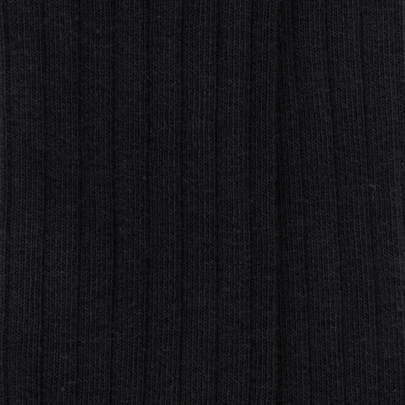 Doré Doré Chaussettes Hautes Côtelées Noires En Coton Doux Pour Enfants