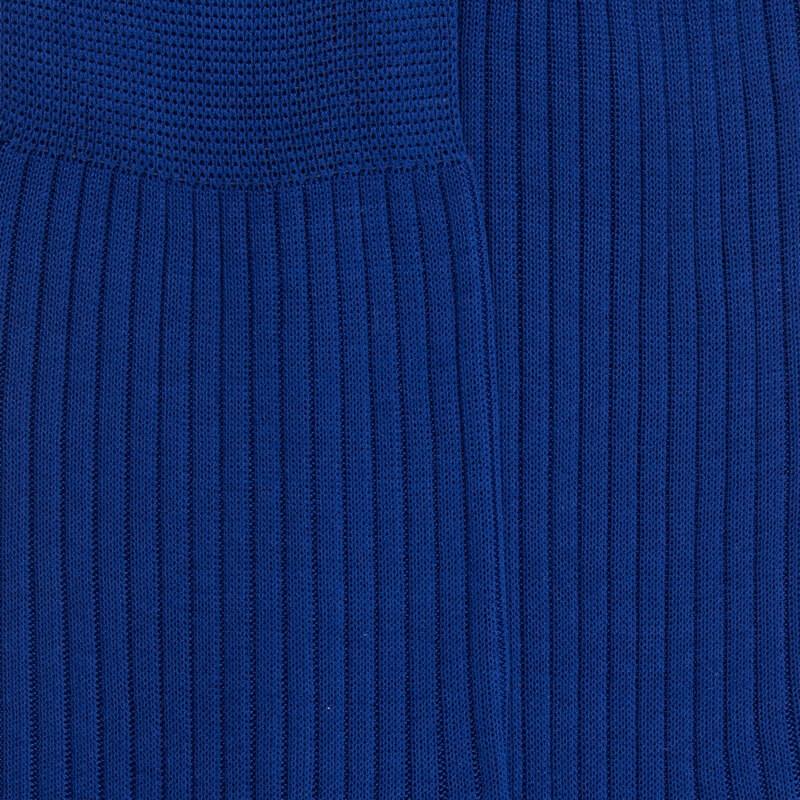 Doré Doré Chaussettes Homme à Côtes 100% Fil D'Écosse - Bleu