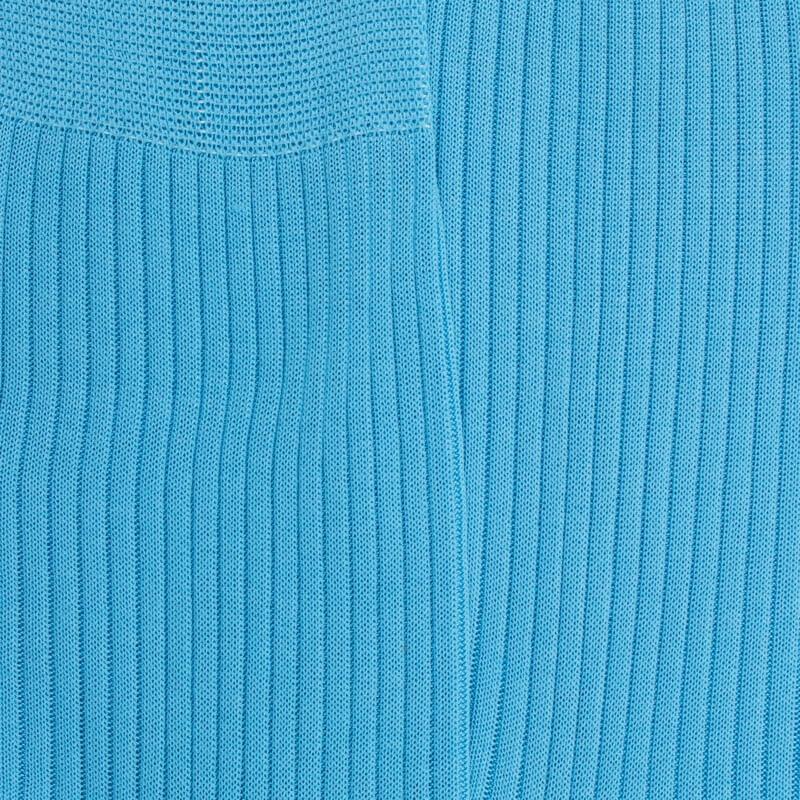 Doré Doré Chaussettes Homme à Côtes 100% Fil D'Écosse - Bleu Pirogue