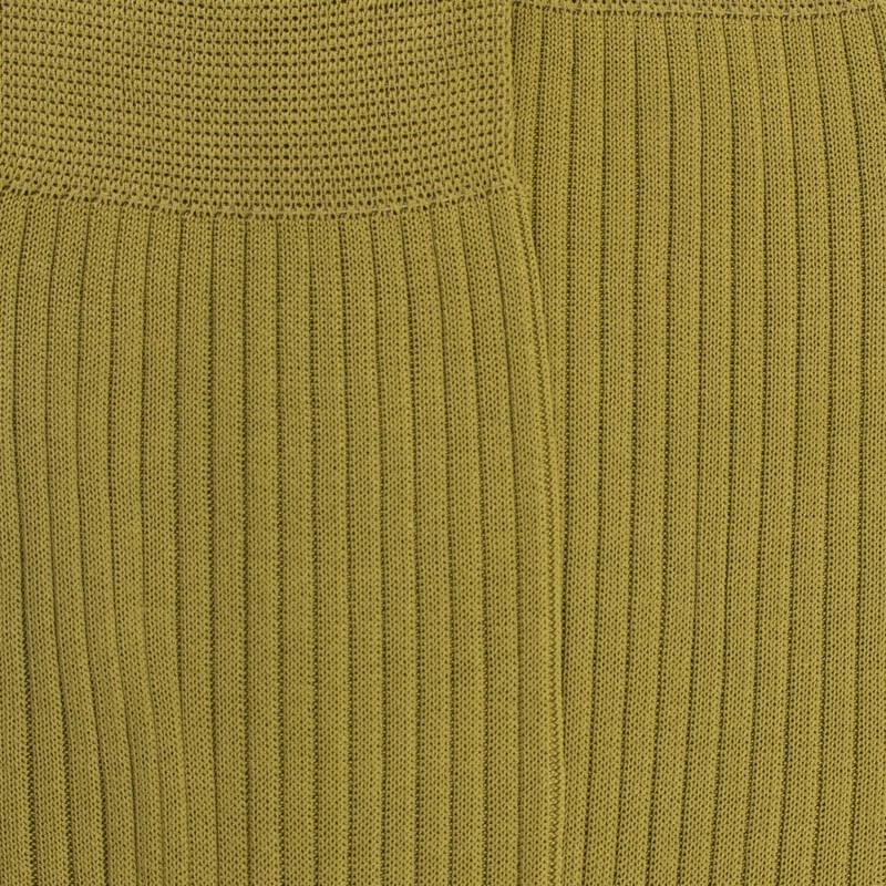 Doré Doré Chaussettes Homme à Côtes 100% Fil D'Écosse - Vert Absinthe