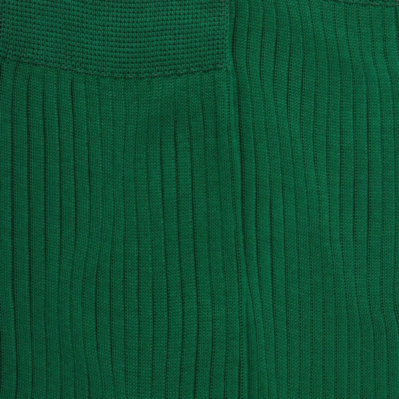 Doré Doré Chaussettes Homme à Côtes 100% Fil D'Écosse - Vert Chlorophyle