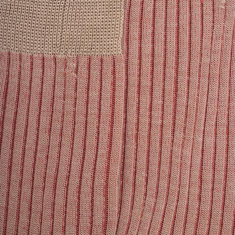 Doré Doré Chaussettes Homme à Côtes Bicolores En Fil D'Écosse - Beige Grège