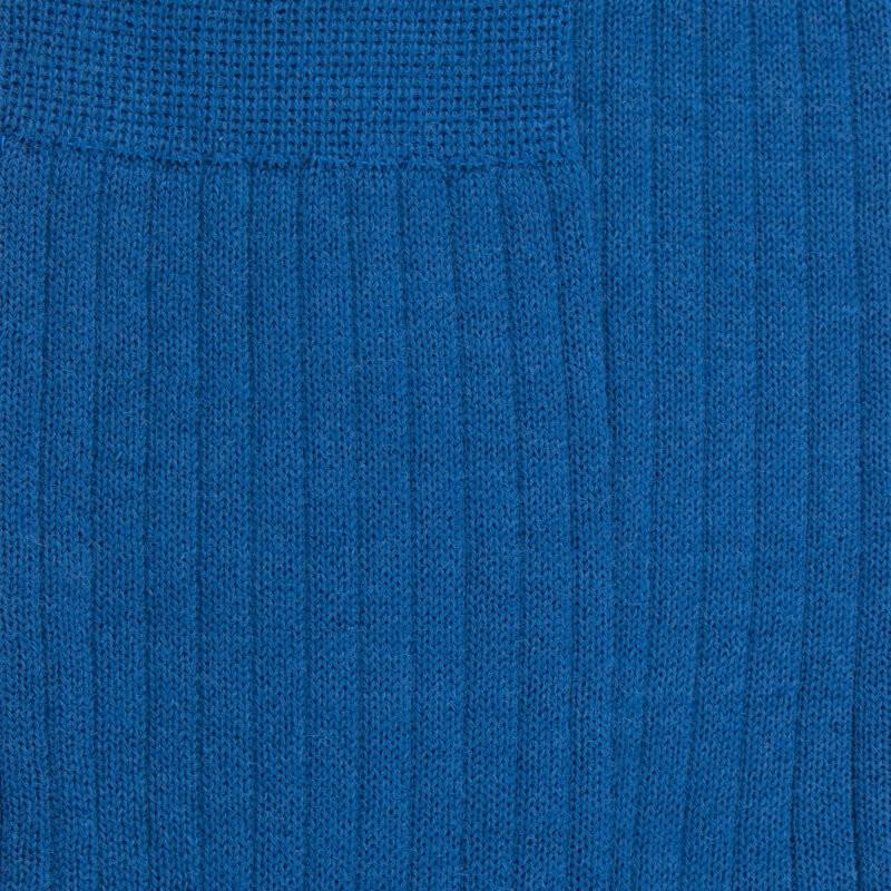 Doré Doré Chaussettes Homme à Côtes En Laine - Bleu Voilier