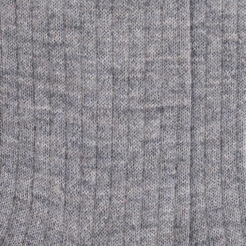 Doré Doré Chaussettes Homme à Côtes En Laine - Gris Oxford