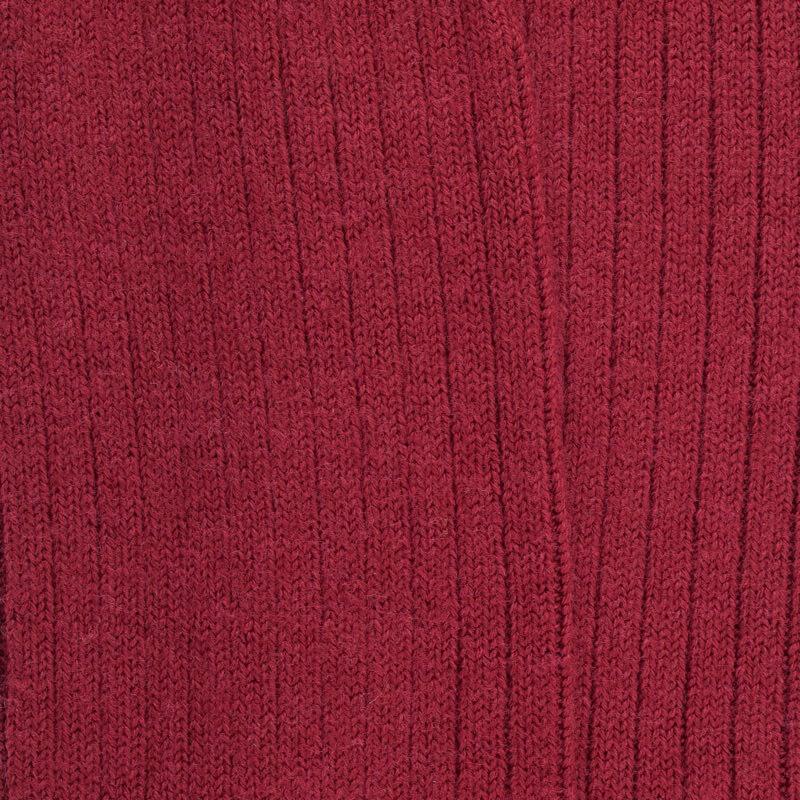 Doré Doré Chaussettes Homme à Côtes En Laine - Rouge Pommard