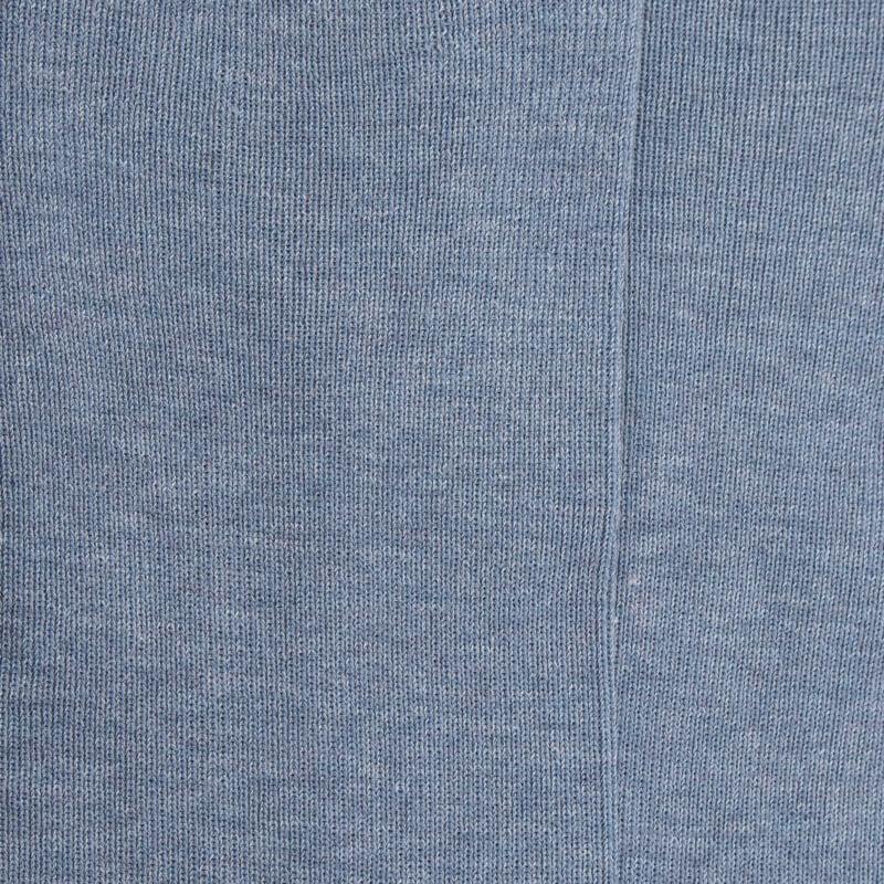 Doré Doré Chaussettes Homme à Côtes Sans Bord élastique En Fil D'Écosse - Bleu Glacier