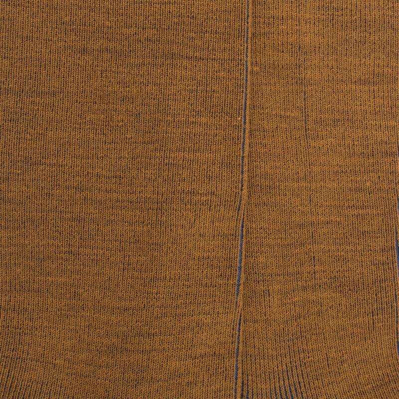 Doré Doré Chaussettes Homme à Côtes Sans Bord élastique En Laine - Safran & Bleu Port