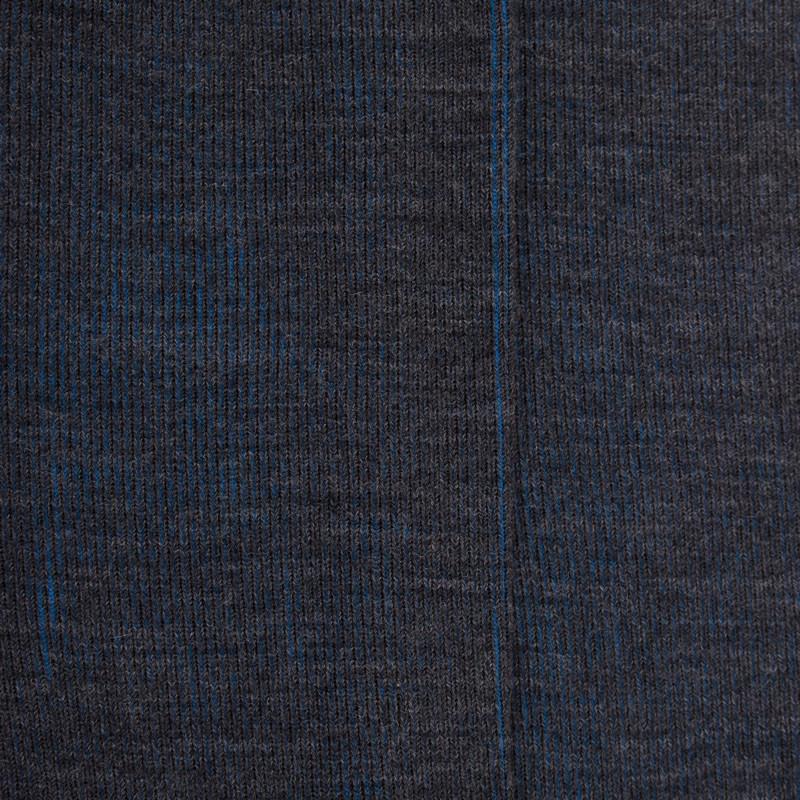 Doré Doré Chaussettes Homme à Côtes Sans Bord élastique En Laine - Gris étain & Bleu