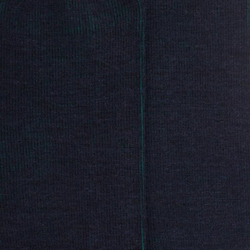Doré Doré Chaussettes Homme à Côtes Sans Bord élastique En Laine - Bleu Corsaire