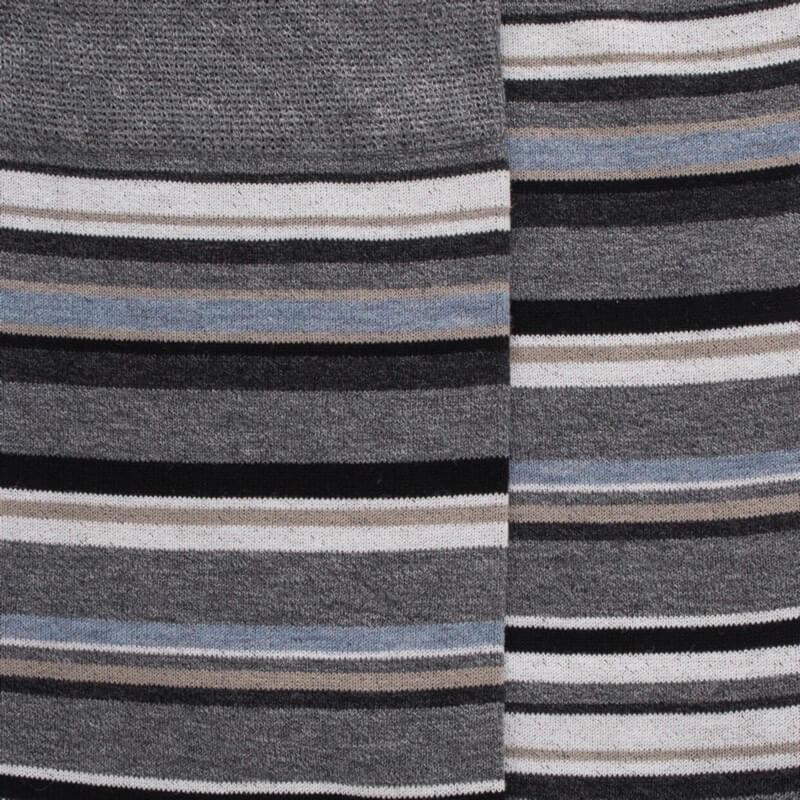 Doré Doré Chaussettes Homme à Rayures En Fil D'Écosse - Gris Bourrasque & Gris Otarie