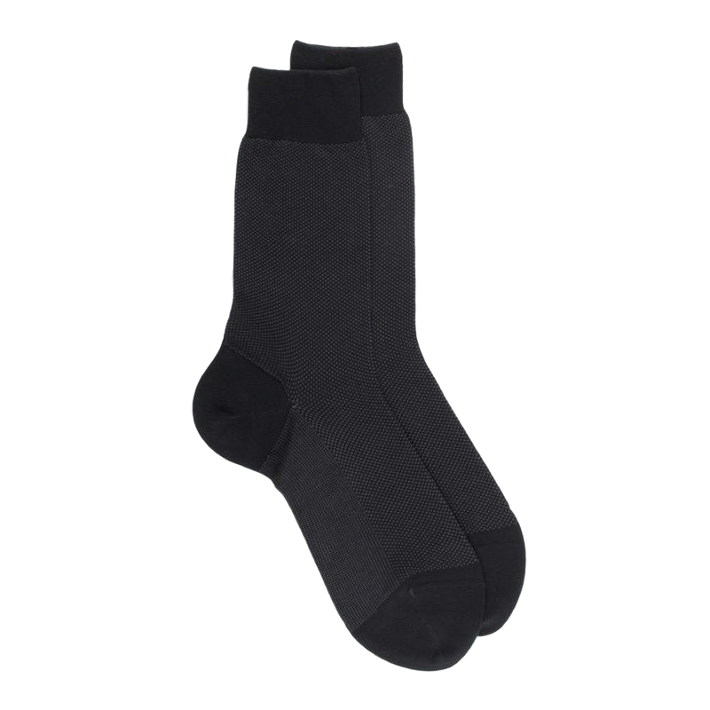 doré doré Chaussettes Homme Caviar en fil d'écosse - Noir