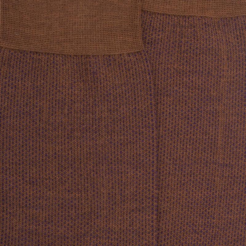 Doré Doré Chaussettes Homme Caviar En Laine Merinos - Bois & Violet Byzance