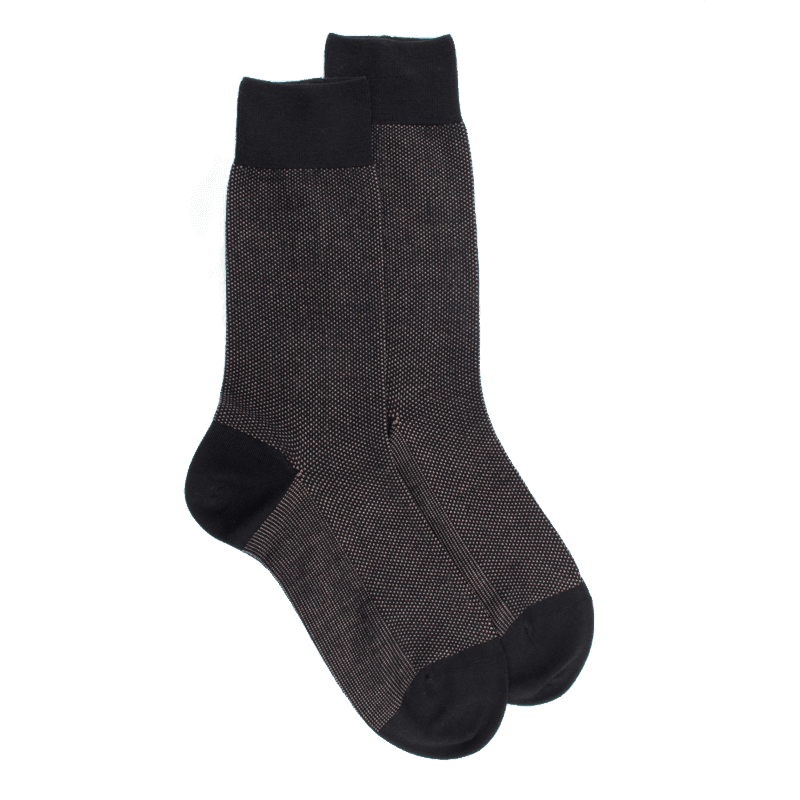 doré doré Chaussettes homme caviar en laine merinos - Noir
