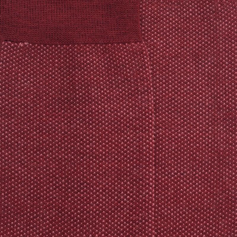 Doré Doré Chaussettes Homme Caviar En Laine Merinos - Rouge Pommard & Rose Jouy