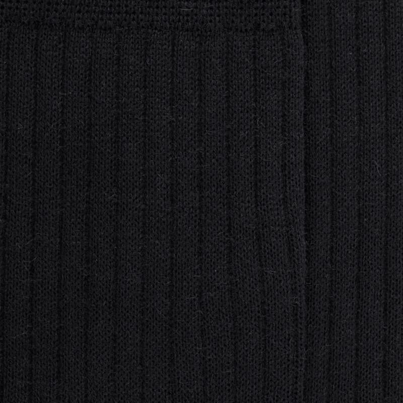 Doré Doré Chaussettes Homme Côtelées En Laine Mérinos Renforcée - Noir