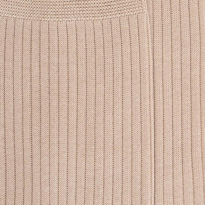 Doré Doré Chaussettes Homme Côtelées En Pur Fil D'Ecosse - Beige