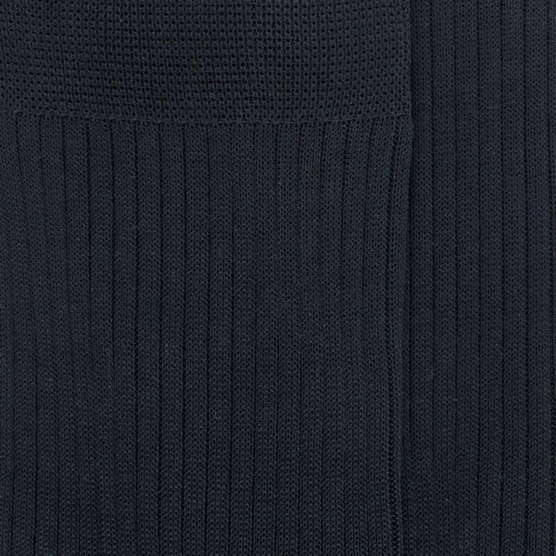 Doré Doré Chaussettes Homme Côtelées En Pur Fil D'Ecosse - Bleu Marine Foncé