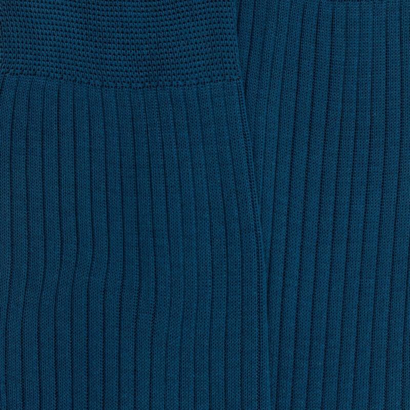 Doré Doré Chaussettes Homme Côtelées En Pur Fil D'Ecosse - Bleu Naval