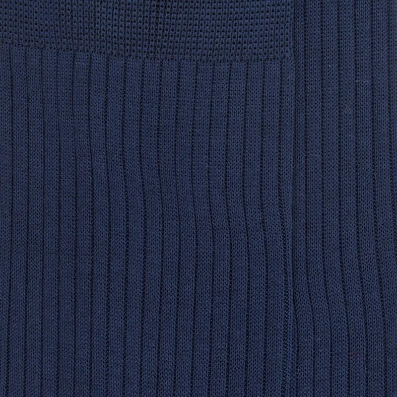 Doré Doré Chaussettes Homme Côtelées En Pur Fil D'Ecosse - Bleu Marine