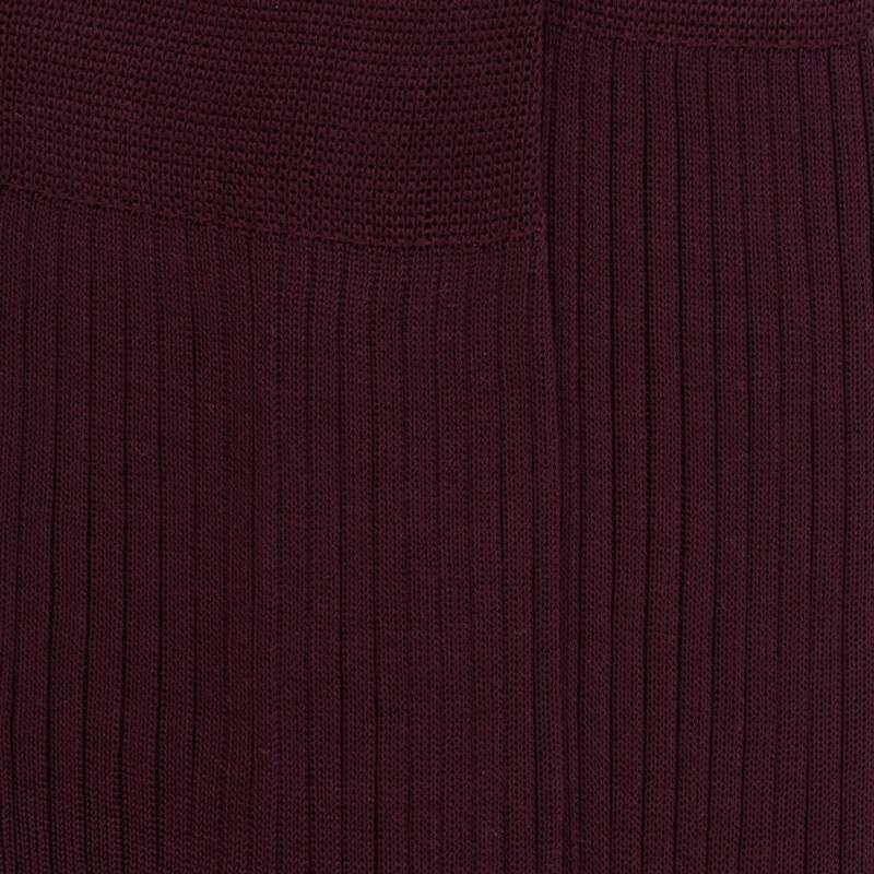 Doré Doré Chaussettes Homme Côtelées En Pur Fil D'Ecosse - Bordeaux