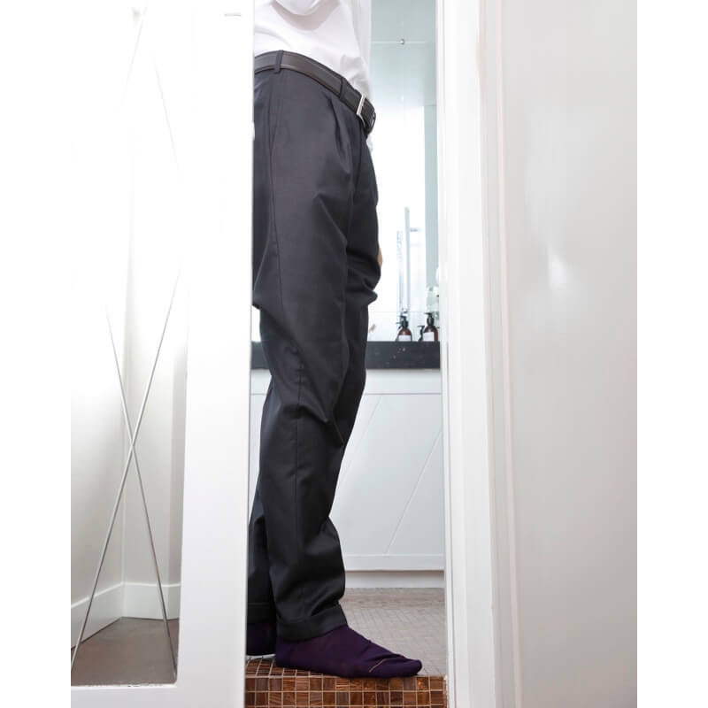 doré doré Chaussettes Homme côtelées en pur fil d'Ecosse - Bordeaux