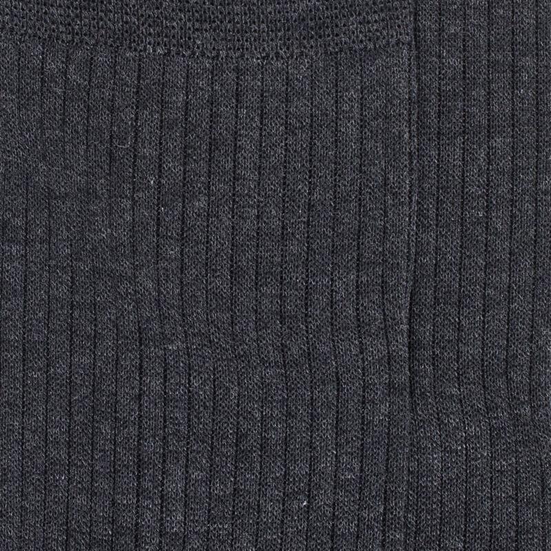 Doré Doré Chaussettes Homme Côtelées En Pur Fil D'Ecosse - Gris Foncé