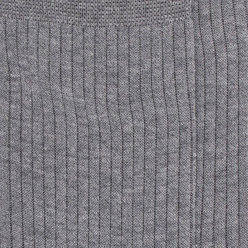 Doré Doré Chaussettes Homme Côtelées En Pur Fil D'Ecosse - Gris Moyen