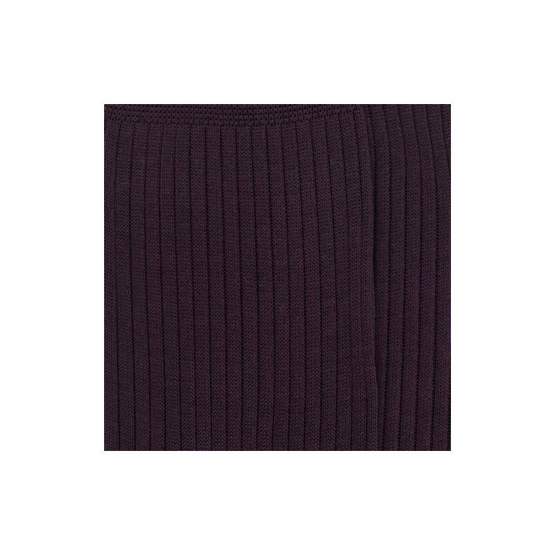 Doré Doré Chaussettes Homme Côtelées En Pur Fil D'Ecosse - Prune