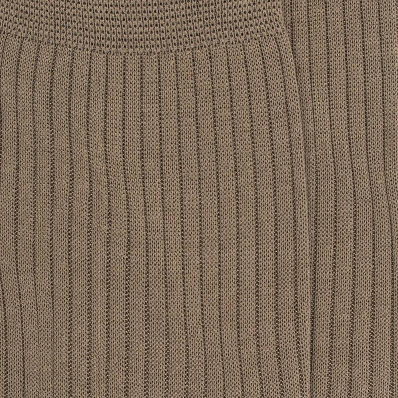 Doré Doré Chaussettes Homme Côtelées En Pur Fil D'Ecosse - Terre