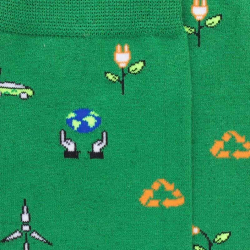Doré Doré Chaussettes Homme Coton Aux Motifs Green - Vert