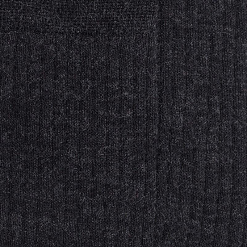 Doré Doré Chaussettes Homme En 100% Laine Fine Mérinos Côtelées - Gris Anthracite