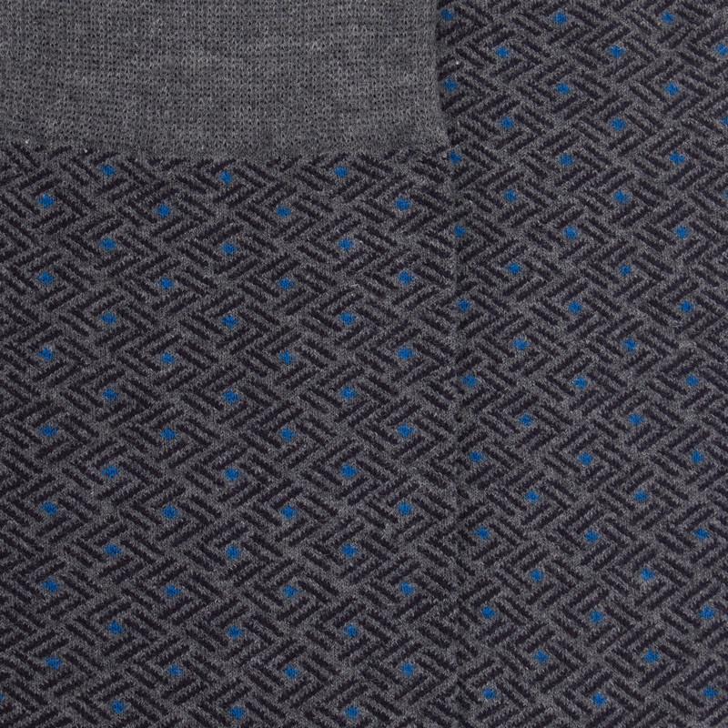 Doré Doré Chaussettes Homme En Coton à Motif Géométrique - Gris Oxford