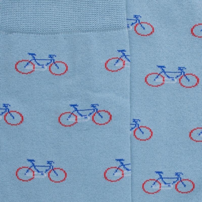 Doré Doré Chaussettes Homme En Coton à Motifs Vélos - Gris Connemara