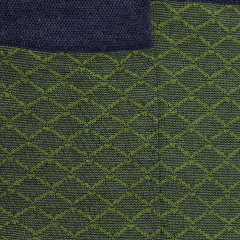 Doré Doré Chaussettes Homme En Fil D'Écosse à Motifs Losanges - Bleu Facteur