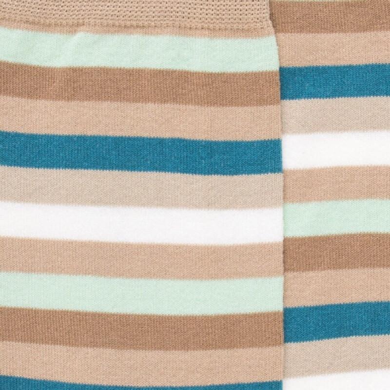 Doré Doré Chaussettes Homme En Fil D'écosse à Rayures Multicolores