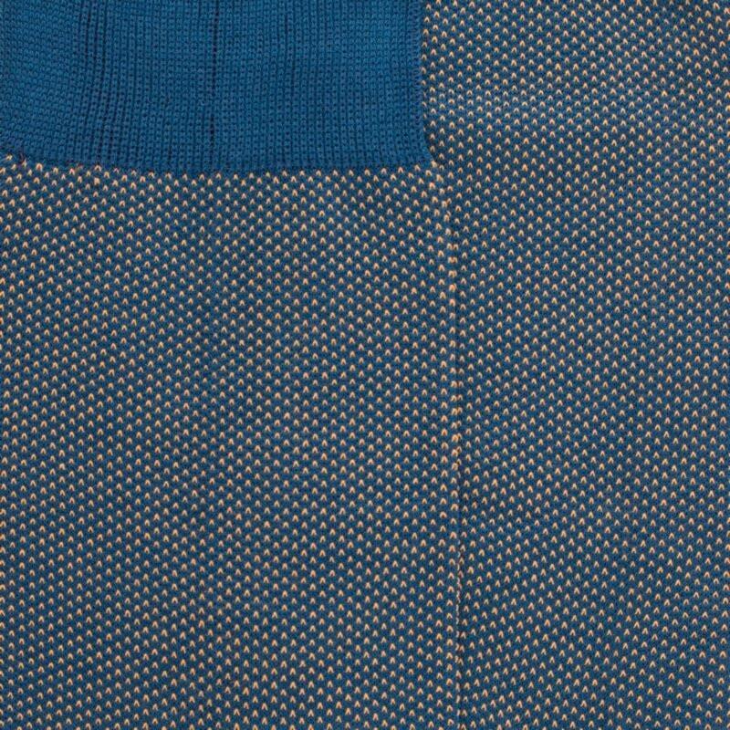 Doré Doré Chaussettes Homme En Fil D'Écosse Renforcé à Motifs Caviar - Bleu