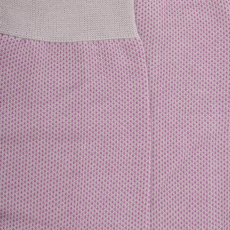 Doré Doré Chaussettes Homme En Fil D'Écosse Renforcé à Motifs Caviar - Gris Et Rose