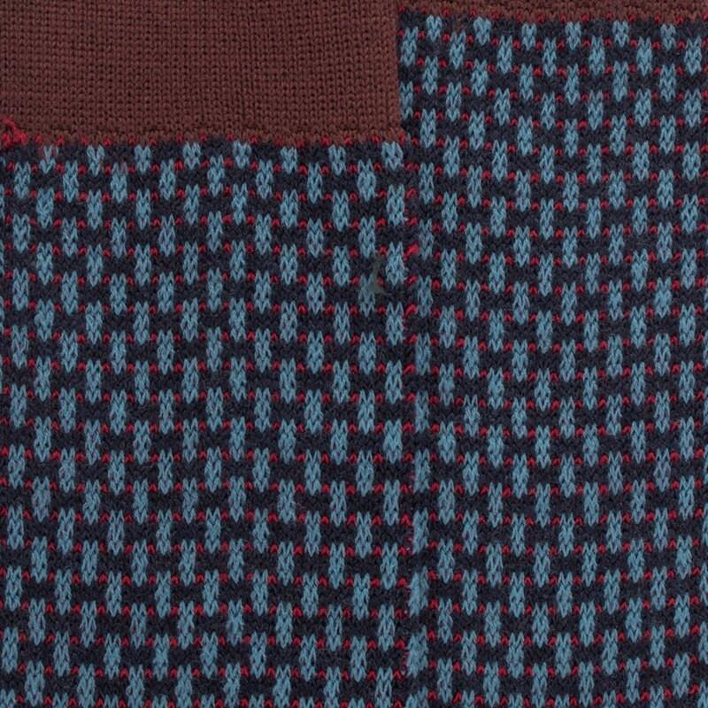 Doré Doré Chaussettes Homme En Laine à Motif à Trois Couleurs - Bleu Corsaire & Cacao