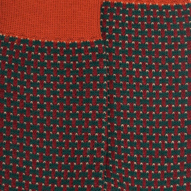 Doré Doré Chaussettes Homme En Laine à Motif à Trois Couleurs - Gris & Orange Henné