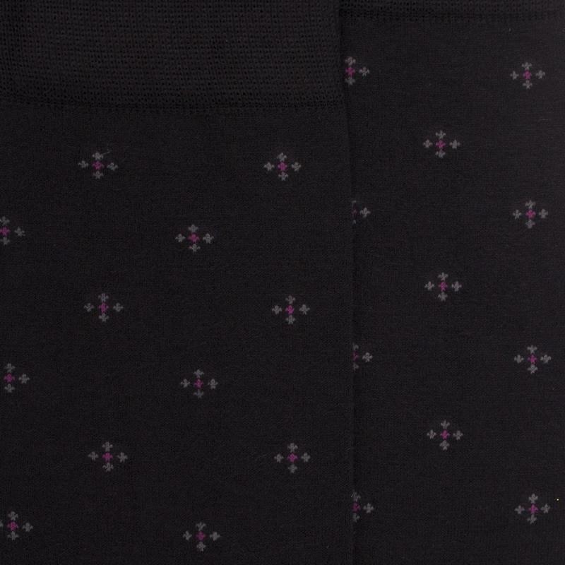 Doré Doré Chaussettes Homme En Laine à Motif Cravaterie - Noir