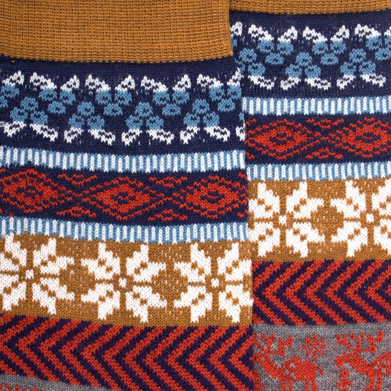 Doré Doré Chaussettes Homme En Laine à Motif De Noël - Bleu Caban